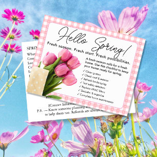 Hello Spring Real Estate Postcard Blue Spring Ho