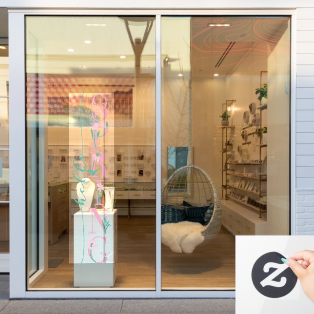 Hello Spring Season Business Decor Window Cling (Store Window)