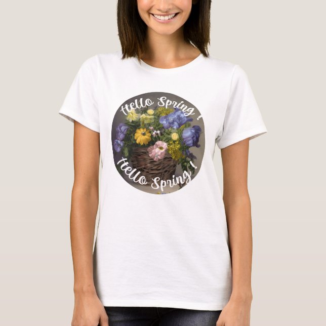 Hello Spring Sign T-Shirt (Front)