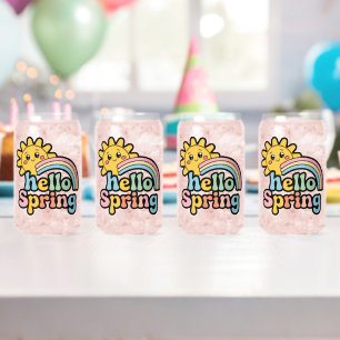 Hello Spring: Sun, Rainbow and Good Mood Can Glass