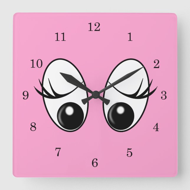 Hello Square Wall Clock (Front)