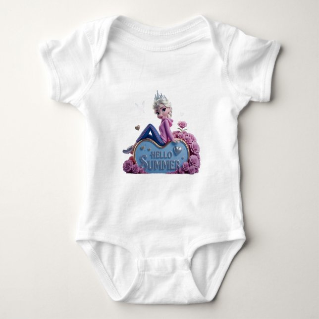 Hello summer 2025 baby bodysuit (Front)