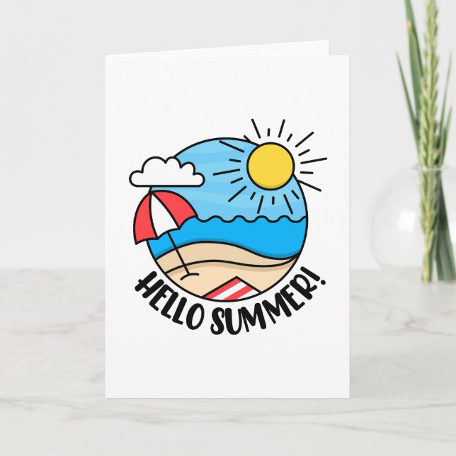 Hello Summer 2 Thank You Card (Front)