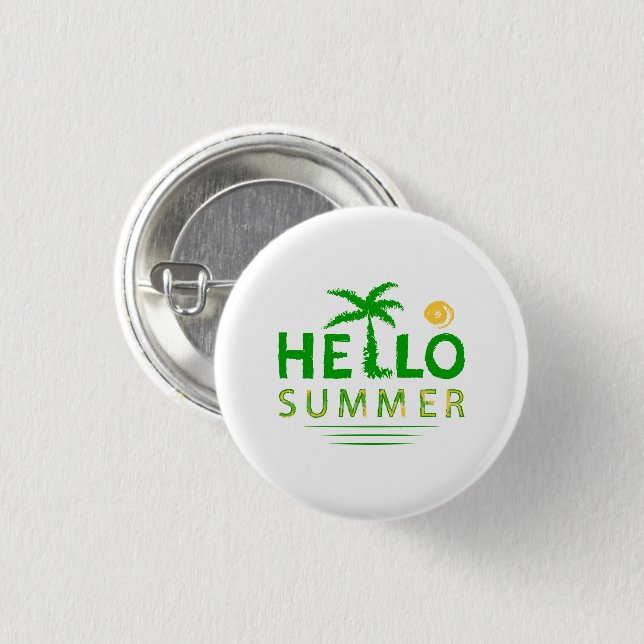 Hello Summer 3 Cm Round Badge (Front & Back)