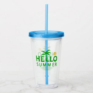 Hello Summer Acrylic Tumbler