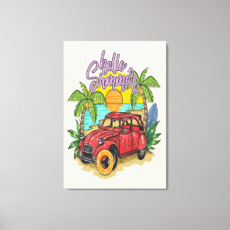 Hello Summer Artwork 2024 Canvas Print