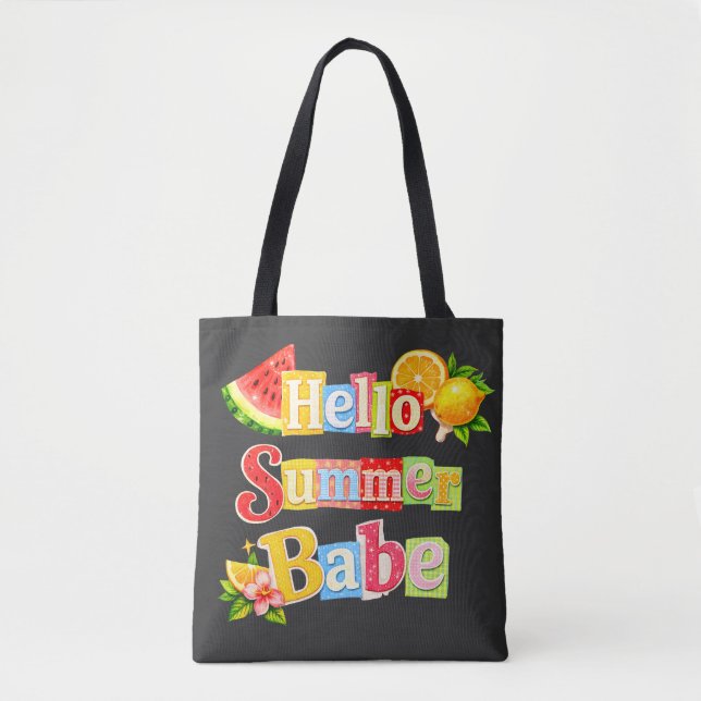 Hello Summer babe Tote Bag (Front)