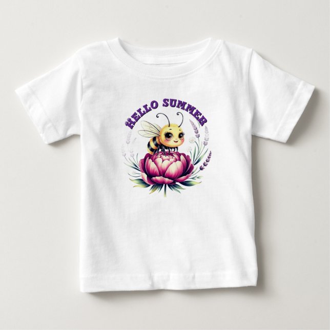 Hello summer  baby bodysuit (Front)