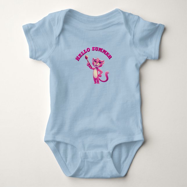 Hello summer  baby bodysuit (Front)