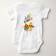 "Hello summer" baby bodysuit