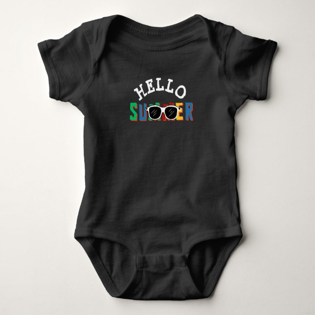  Hello Summer  Baby Bodysuit (Front)