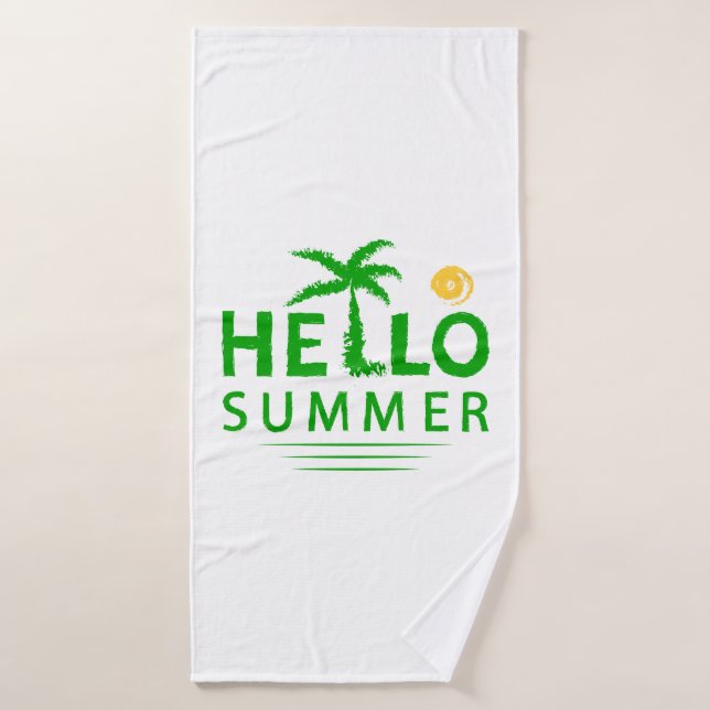 Hello Summer Bath Towel (Bath Towel)