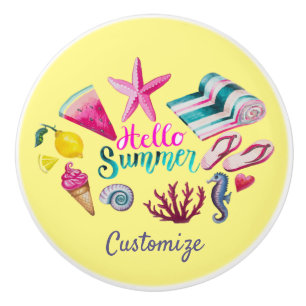 Hello Summer Beach Thunder-Cove Ceramic Knob