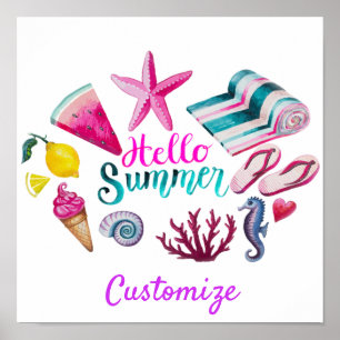 Hello Summer Beach Thunder-Cove Poster