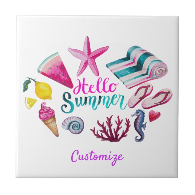 Hello Summer Beach Thunder-Cove  Tile (Front)