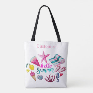 Hello Summer Beach Thunder-Cove Tote Bag