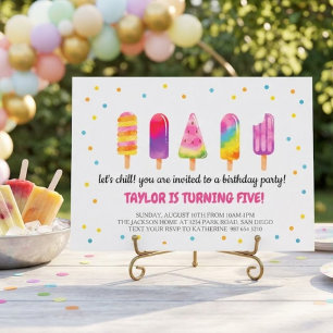Hello Summer Birthday Party Holiday Card