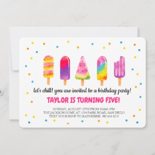 Hello Summer Birthday Party Holiday Card