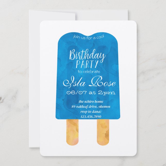 Hello Summer Birthday Party Invitation (Front)