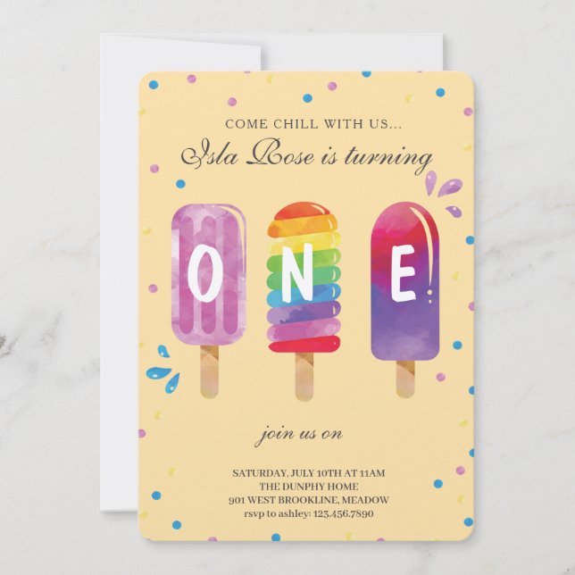 Hello Summer Birthday Party Invitation (Front)