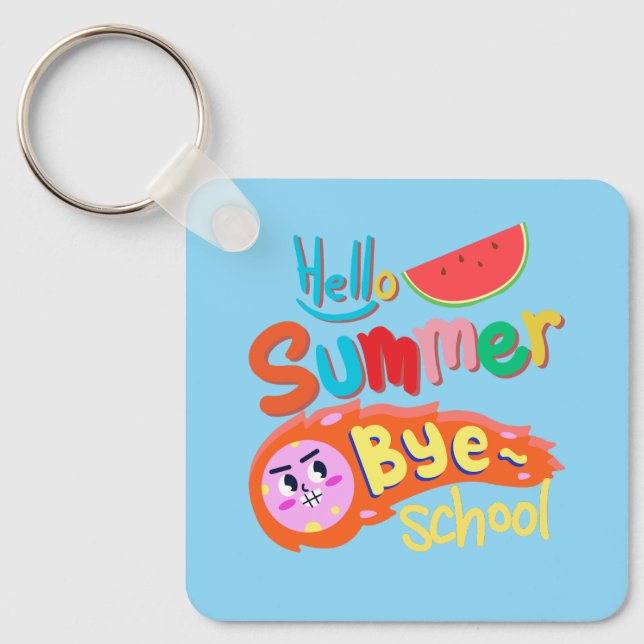 Hello Summer Bye School Art Key Ring (Front)