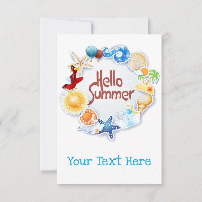 Hello Summer! Card (Front)