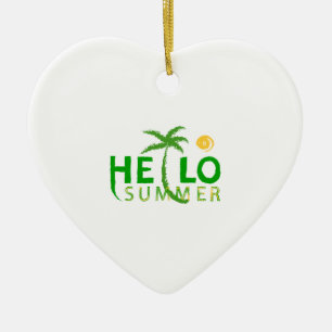 Hello Summer Ceramic Tree Decoration
