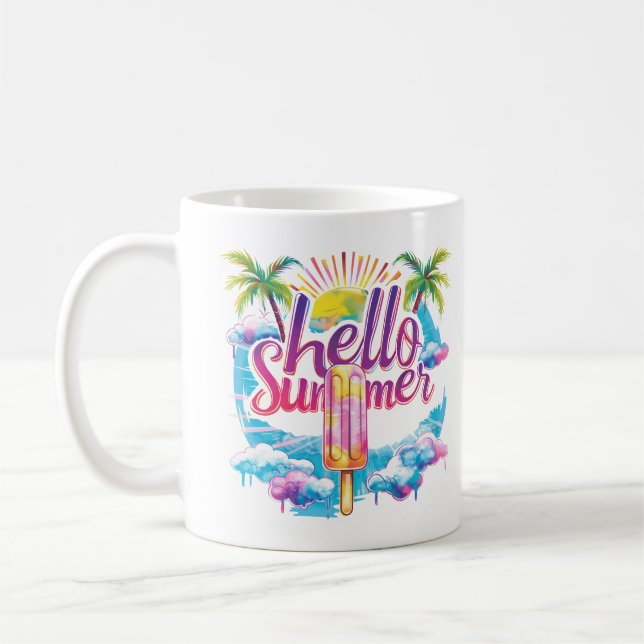 Hello summer coffee mug (Left)