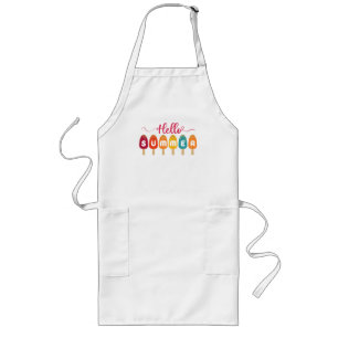 Hello Summer Colourful Popsicle Long Apron