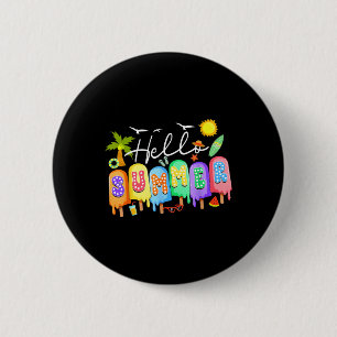 Hello Summer Cool Colorful Popsicle Graphic Summer 6 Cm Round Badge