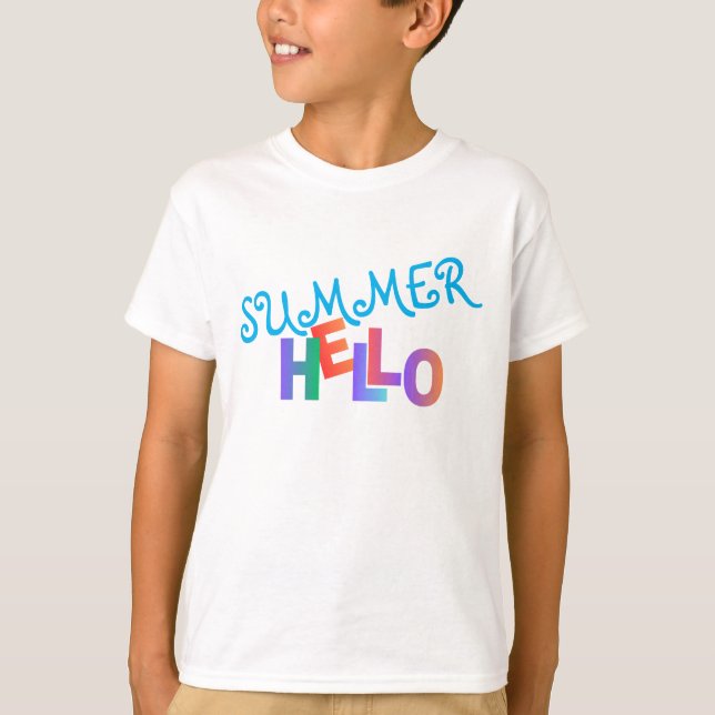 Hello Summer cool t-shirt (Front)