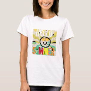 Hello summer cute colourful chic stylish womens T-Shirt