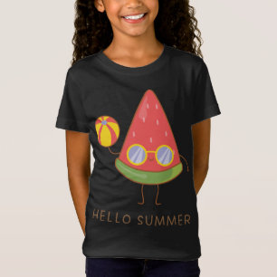 Hello Summer Cute Watermelon Sunglasses Vacation B T-Shirt
