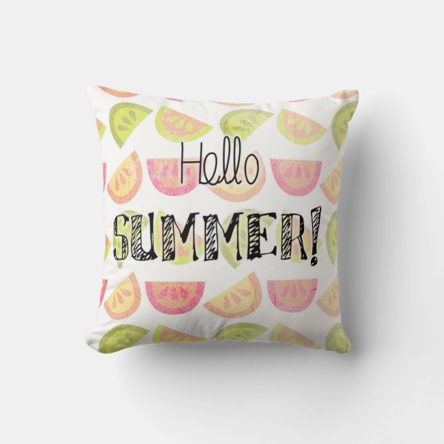 Hello summer! Dun pillow (Front)