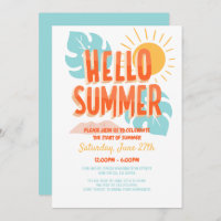 Hello summer, end of school party, Pool Party