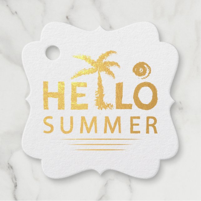 Hello Summer Favour Tags (Front)
