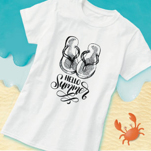 Hello Summer Flip Flops T-Shirt