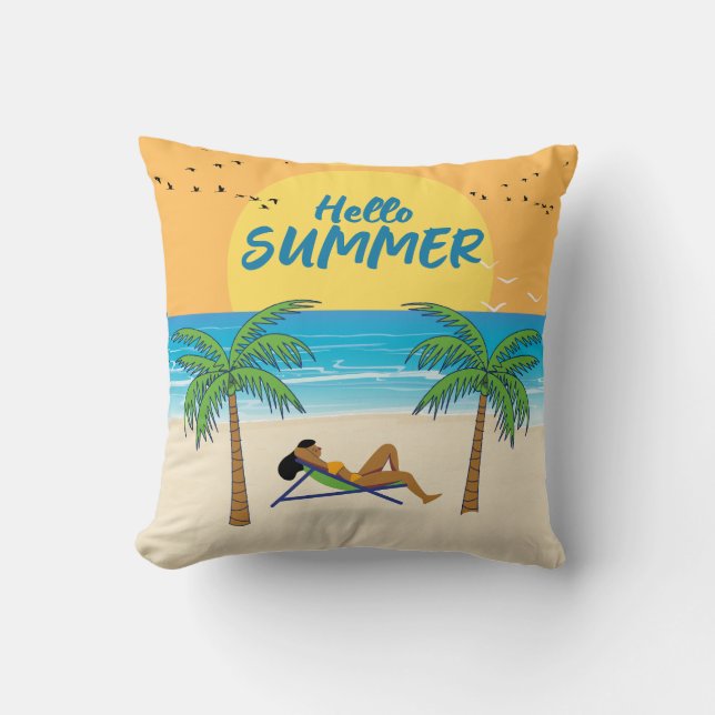 Hello Summer, for the best summer night Cushion (Front)