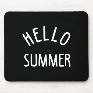 Hello Summer Funny Summer Vacation Beach Gift Vaca Mouse Mat