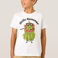 Hello Summer Funny Watermelon Fruit With Sunglasse