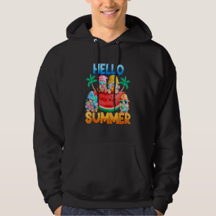 Hello Summer Gnome Beach Summer Vacation 2 Hoodie