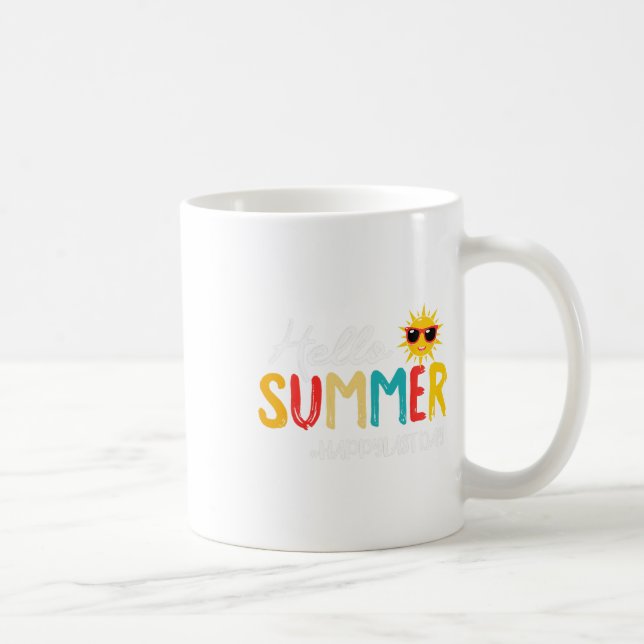 Hello Summer Happy Last Day Of School Teacher Stud Coffee Mug (Right)