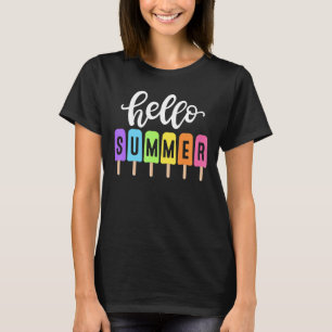 Hello Summer Happy Last Day Of School Teacher Stud T-Shirt
