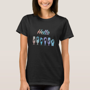 Hello Summer Heat Colorful Ice Cream Popsicle Girl T-Shirt