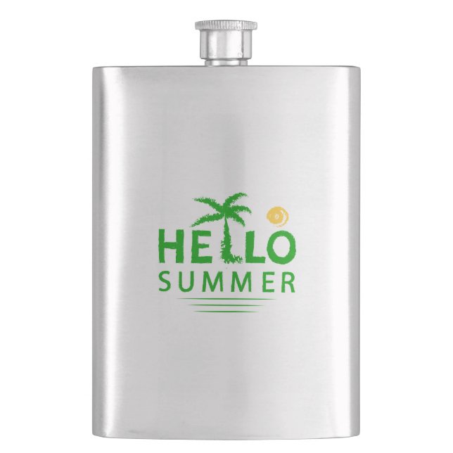 Hello Summer Hip Flask (Front)
