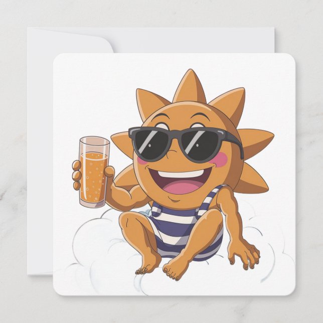 Hello summer holiday invitation (Front)