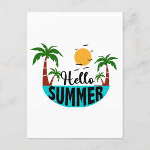 Hello Summer Holiday Postcard