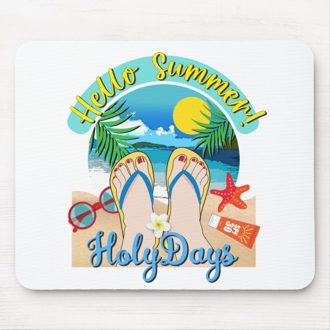 Hello Summer - HolyDays Mouse Mat (Front)