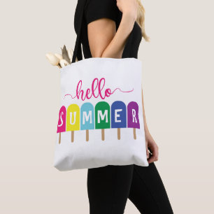 Hello Summer ice pops lollies Tote Bag
