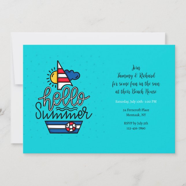 Hello Summer Invitation (Front)